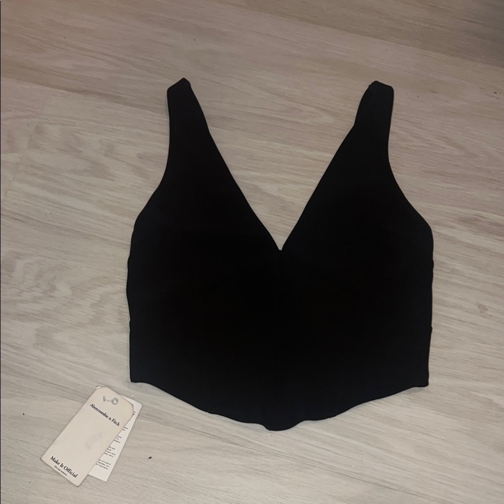 Abercrombie & Fitch Black V-Neck Bodysuit
